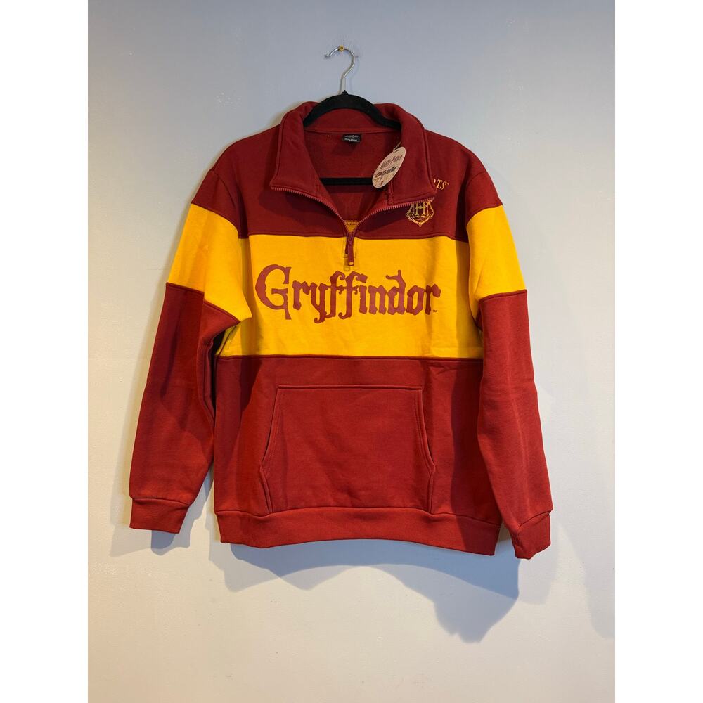 Harry Potter x Cakeworthy Gryffindor Quarter-Zip Sweatshirt Size L BNWT
